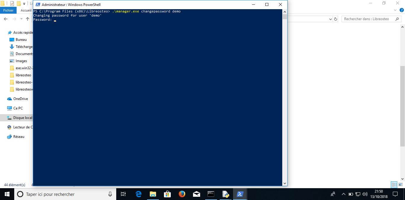 Changement de mot de passe windows