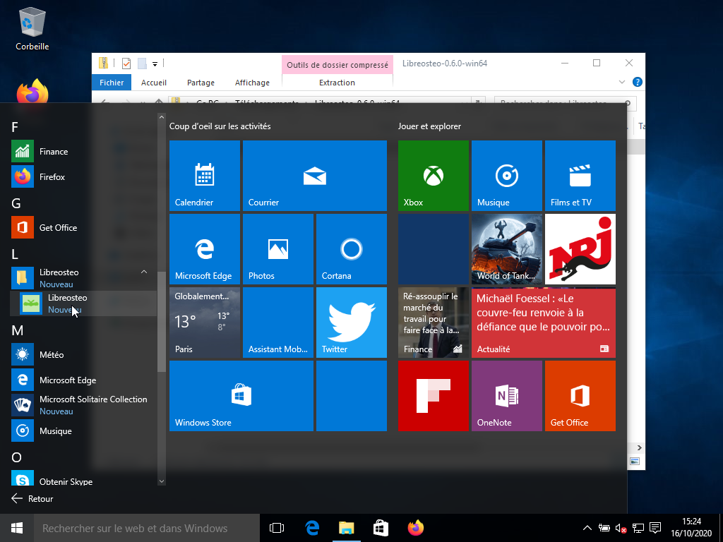 Menu Windows