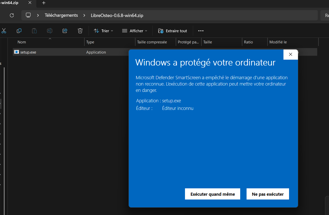 Continuer l'installation