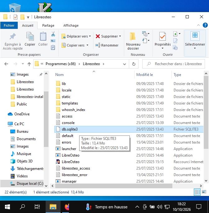 Fichiers data windows